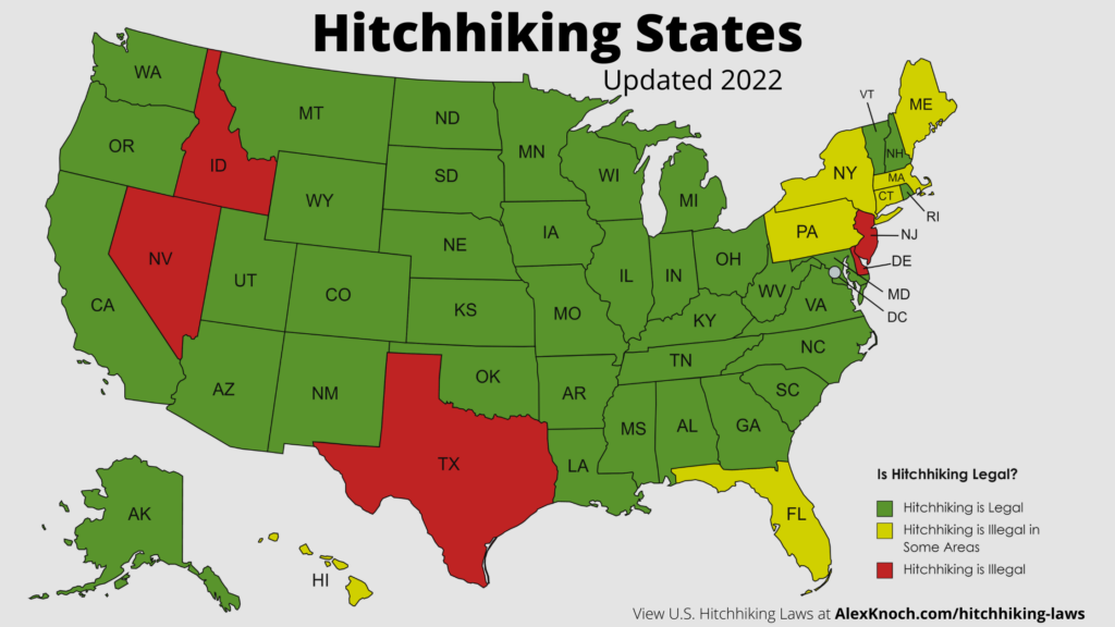 Hitchhiking Laws in United States
